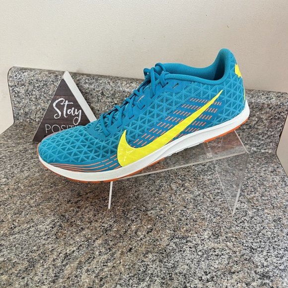 Nike Zoom Rival XC Oracle Aqua/Yellow/Orange Track Spikes/Bag AJ0851-300 Size 10 - Picture 2 of 9